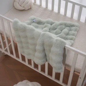 Cloud Bubble Blanket - Willow Green