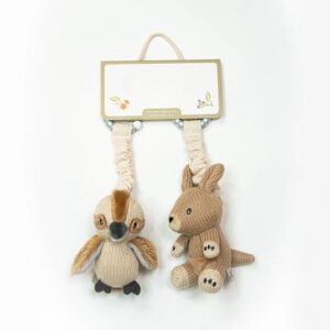 2pk Stroller Toy - Kangaroo & Kookaburra